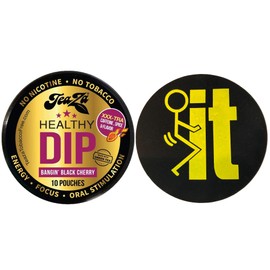 TeaZa Herbal Pouch Bangin Black Cherry 1 Can with DC Crafts Nation Skin Can Cover - FIT Black