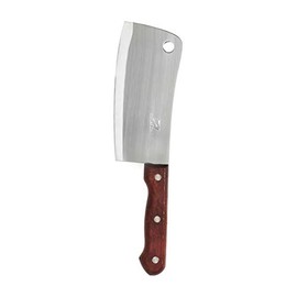 Thunder Group OW189 Asian Cleaver, 6" x 2-3/4" Riveted Wood Handle, Stainless Steel Blade, Pack of 6