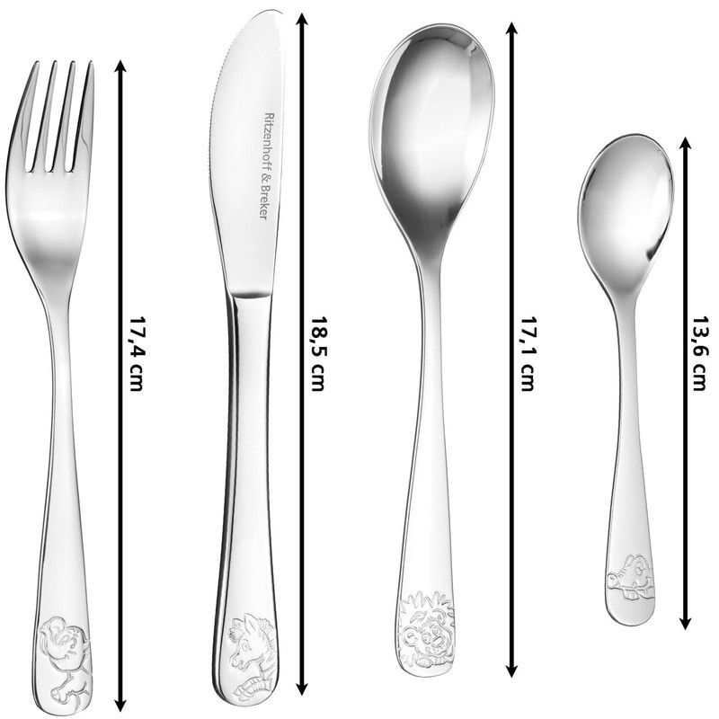 Ritzenhoff & Breker Happy Zoo 4-Piece Children's Cutlery Set