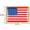 BlissfulTie 50PCS American Flag Lapel Pins Bulk, Metal Square USA
