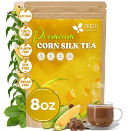 FreshDrinkUS, Corn Silk Powder 8oz – Premium Herbal Ingredient, Pure Ground Corn Silk for Tea, Smoothies & Culinary Use – Resealable Pouch