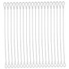 NOLITOY 20pcs Stainless Steel Safety Cable with Loops Antidrop Design