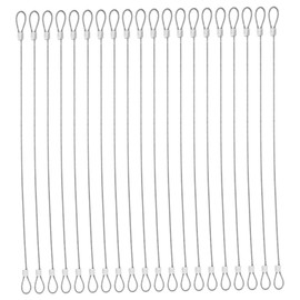 NOLITOY 20pcs Stainless Steel Safety Cable with Loops Antidrop Design for Secure Fixation Lightweight Steel Wire Rope for Enhanced Safety Various Settings