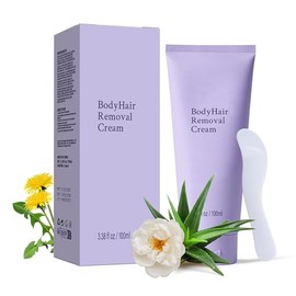 Hair Removal Cream for Women, Plant-Based Sensitive Skin Formula, Fast-Acting Depilatory Cream for Legs/Arms/Underarms/Stomach/Bikini Line, 2-in-1 Hair Removal (3.38 Fl Oz (Pack of 1))