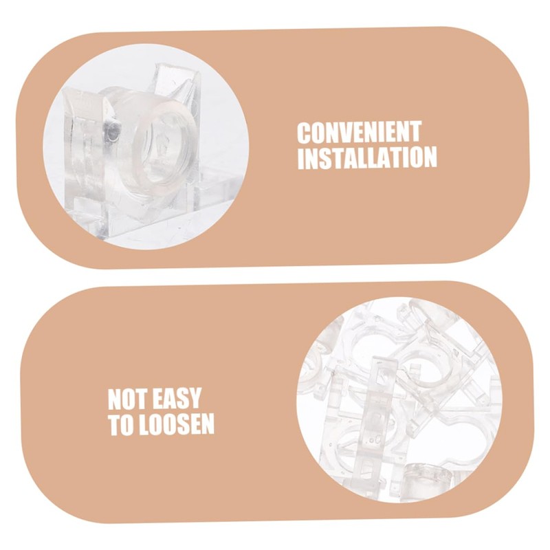 LALAFINA 20 Sets Transparent Cabinet Door Latches Drawer Front Clips
