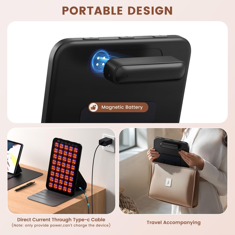 INTEO Red Light Therapy for Face and Body, Portable Red