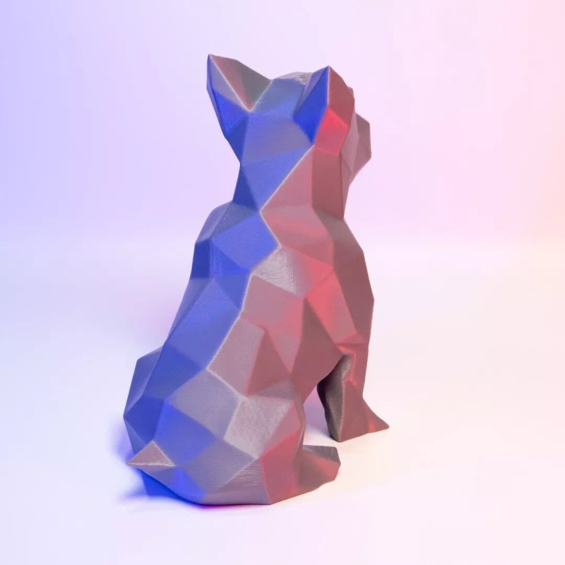 Low Poly French Bulldog Statue Modern Dog Decor Unique Geometric