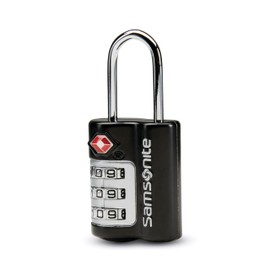 Samsonite 3-Dial Combination Lock, TSA Approved Travel Lock, Black