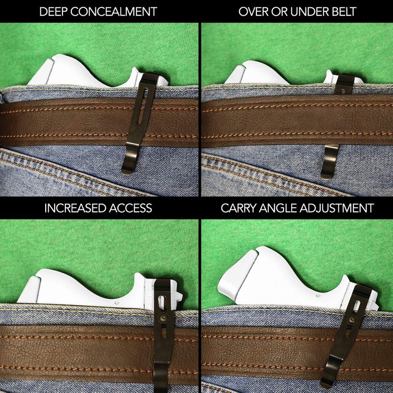 ClipDraw Gun Clip, Low Profile Slim Concealed Carry Easy Install