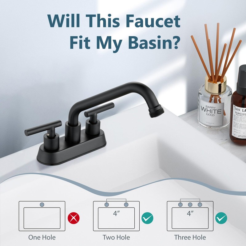 Aolemi Utility Sink Faucet 4 Inch Centerset, Laundry Sink Faucets