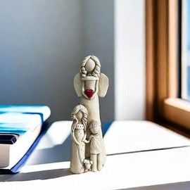 Mother Daughter Angel Resin Figurine - Long-Lasting Resin Angel Decor - Garden Statue Angel Resin Figurine Creative for Mother's Day