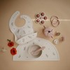 mushie Silikon-Tischset für Kinder | BPA-freies rutschfestes Design (rosa Blumen)