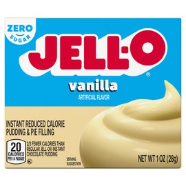 Jell-O Vanilla, Sugar Free-Fat Free Instant Pudding & Pie Filling 1 oz (Pack of 4)