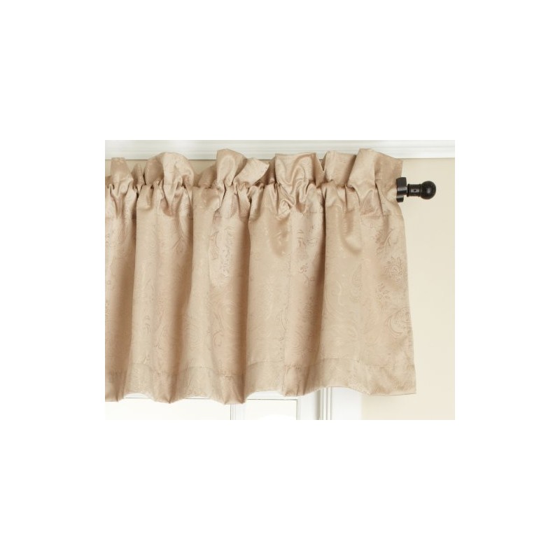 Stylemaster Gabrielle Foamback Valance, Taupe, 56 by 17-Inch