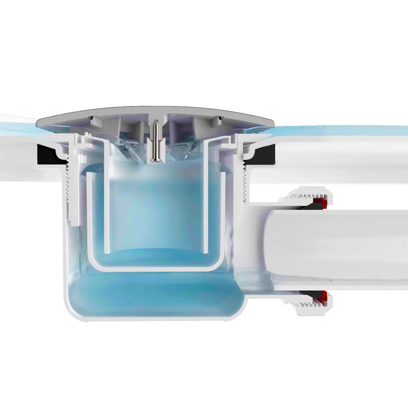 SPARES2GO Shower Trap for 90mm Tray Plug Hole 1.5" Luxury