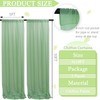FANPROMS Sage Green Sheer Backdrop Curtains 5x10ft 2 Panels Chiffon