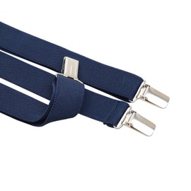 Action Ward Tirantes para mujer – Estilo de espalda en Y – 1 pulgada de ancho – Correas elásticas cómodas y ajustables y clips de metal, Azul marino, L