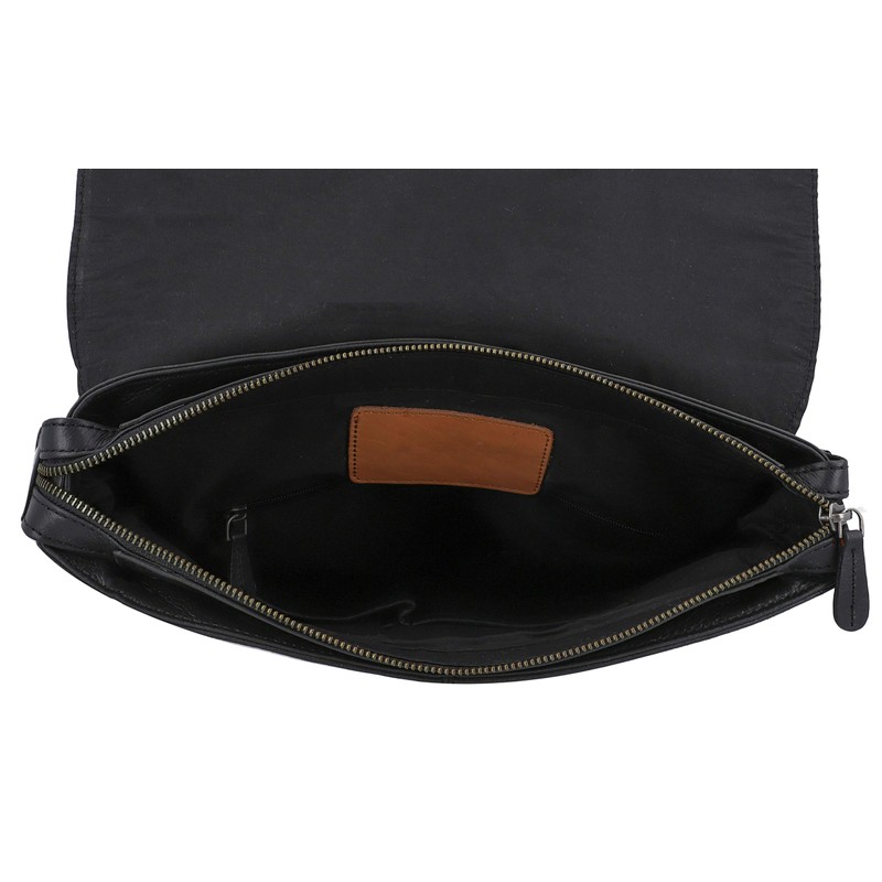 Gusti Kieran Leather Messenger Backpack with Zip and Buckle Anti-Theft