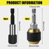 9 Pieces Magnetic Bit Holder 60 mm, Bit Holder Magnetic