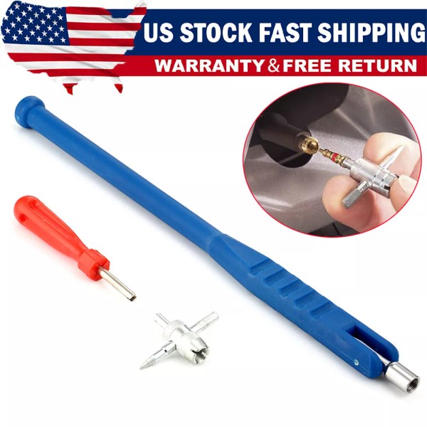 Gearzaar Kit Valve Stem Installation Puller Car Tire Plug Core