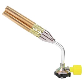 Double Heating Flame Torch Portable Adjustable Welding Gun for Outdoors Barbecue 1300℃