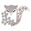 FAIRYGATE Brooches for Women UK Animal Brooches for Ladies Fox Rhinestone Crystal Wedding Brooch Animal Collar Pin Women Dress Scarf Clothing Accessories Jewelry Gift for Bride B3014