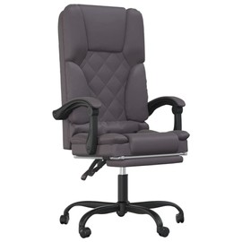 SKM Massage Reclining Office Chair Gray Faux Leather (15.65 KG/34.43 LBS)
