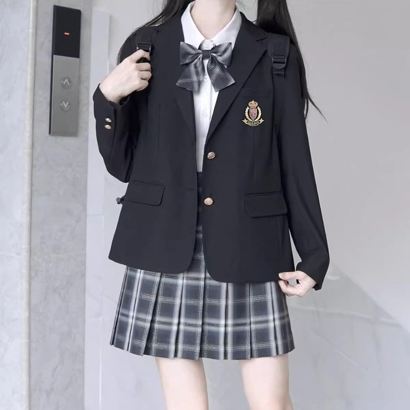 ANGELCITY High School Uniform Jacket, School Blazer, Formal Suit, Girls,