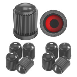 Pitlane Performance® Valve Caps Pack of 10 Car Tyre Valve Covers Tyre Valve Caps Car Valve Caps Car SUV Motorcycle Bicycle for All Schrader Valves (Anthracite)