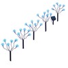 Collections Etc Solar Powered Snowflake Path Light Stakes - Set