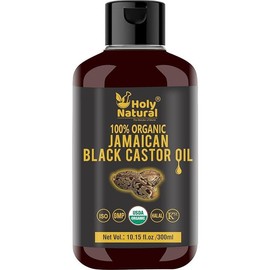Organic Jamaican black Castor Oil (3.38 fl oz) USDA Certified, Traditional Handmade with Typical and Traditional roasted castor beans smell ,100% Pure black Castor Oil (No Additive, Non GMO) - Size: 10.15 Fl Oz (Pack of 1)