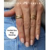 Positiva Jewelry Waterproof Gold Ring for Women Made of 18k