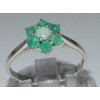 LetsBuyGold 925 Sterling Silver Natural Opal and Emerald Womens Cluster