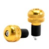 RYASHOP Gold Bar End Cap Gold Handle End Motorcycle Bicycle