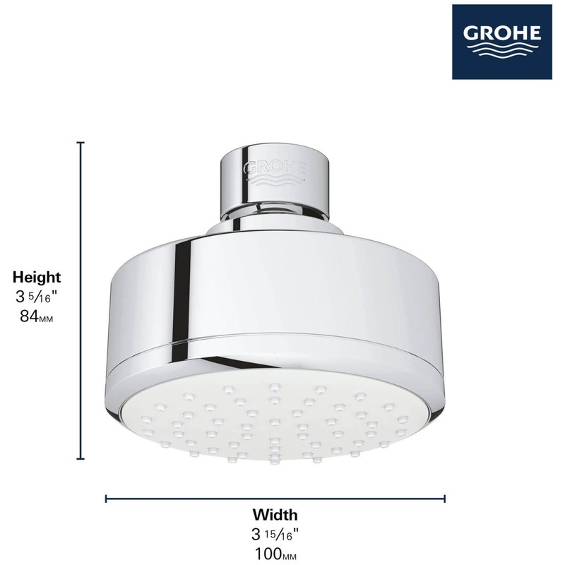GROHE Tempesta Cosmopolitan 100 1 Spray Shower Head, Starlight Chrome