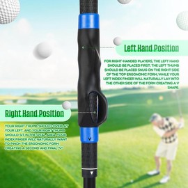 Golf Grip Trainer - Sturdy & Non-Slip 6in Hand Golf Swing Trainer Idea Practice Tool for Golf Beginners/Lovers Training Correct Right Hand Position