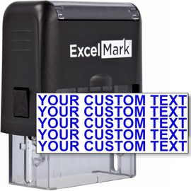Custom Self-Inking Stamp - Up to 5 Lines - 11 Color Choices and 17 Font Choices (Large)