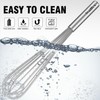 Walfos Whisks Large Whisk Set of 2, Heavy Duty Stainless