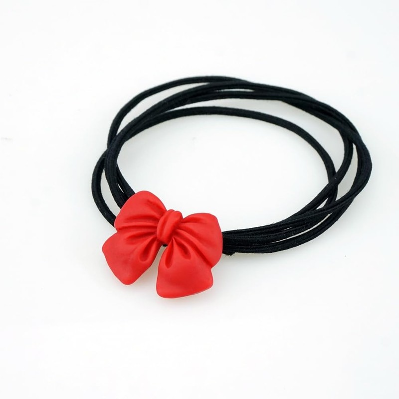 SaktopDeco 60 PCS Red Resin Bows with Flat Back Bow