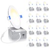 Ensenior 12 Pack 4 Inch LED Recessed Light, Dimmable, 3000K-5000K