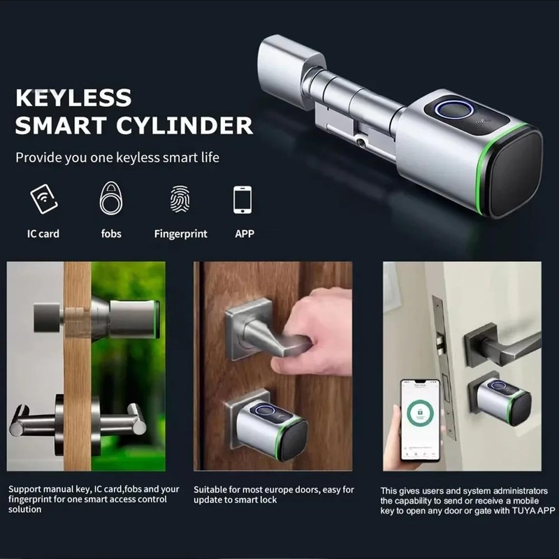 Electronic Door Lock, Fingerprint Front Door, Biotech Fingerprint Lock Cylinder,