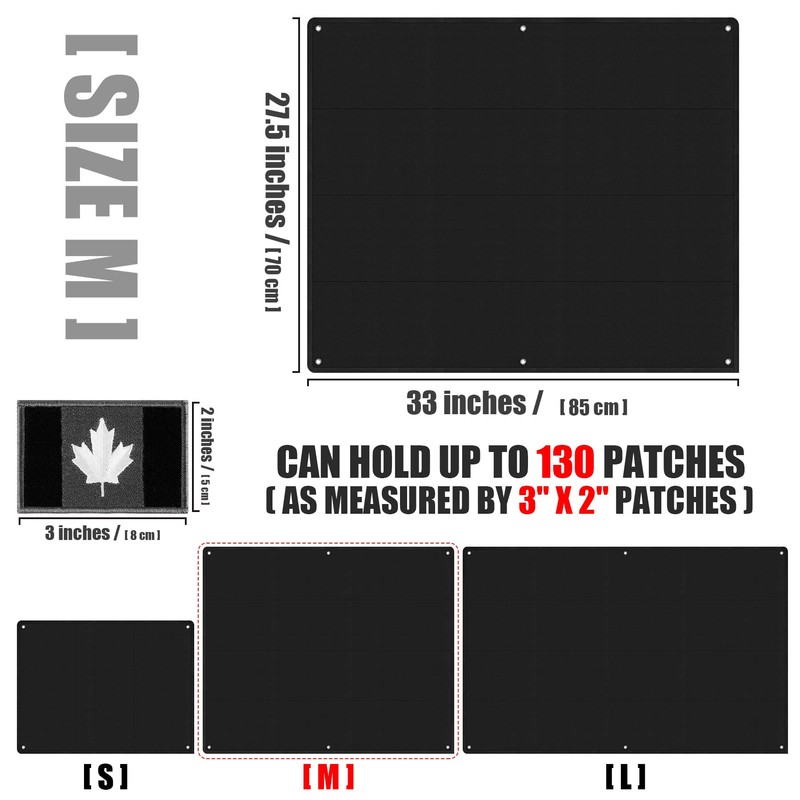 IronSeals Tactical Board Patch Organizer Holder Display with Loop Surface,