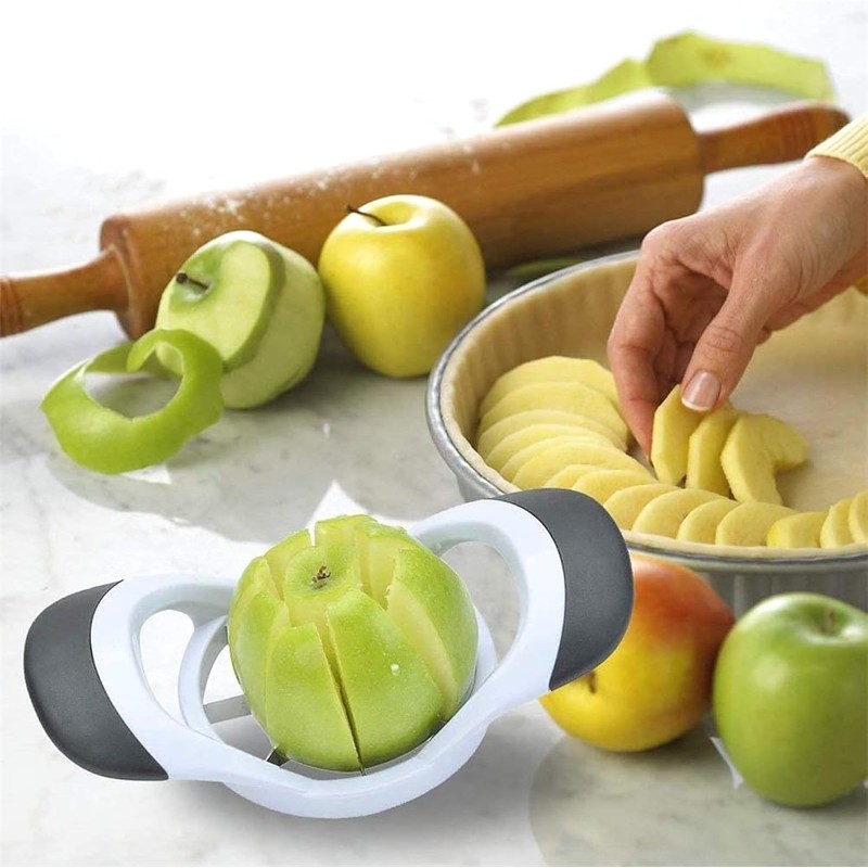 Cortador y descorazonador de manzanas de acero inoxidable, 8 rebanadas