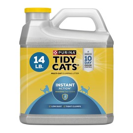 Purina Tidy Cats Clumping Cat Litter, Instant Action Multi Cat Litter - 14 Pound (Pack of 1)