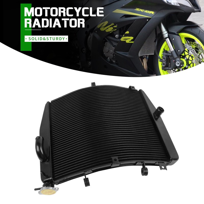 Aluminum Cooling Radiator Replacement for Kawasaki Ninja ZX10R ZX1000J 2008-2011