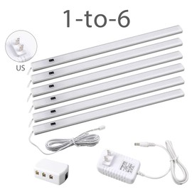 YI Lighting 12inch LED Under Cabinet Lighting Kit Plug in Motion Sensor for Kitchen Counter Closet Laundry Room Showcase (Warm White, 6-Bar Kit)
