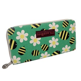 bungalow 360 Zip Around Wallet, Bumble Bee, Medium, Zippered Wallet