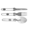 Outdoor Portable Tableware Set Folding Stainless Steel Spoon Fork Knife