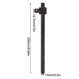 Fafeicy Sliding Wrench Breaker Bar 9.8inch Sliding T Handle Socket Wrench Breaker Bar Heavy Duty Steel with High Torsion Force (1/2 inch)