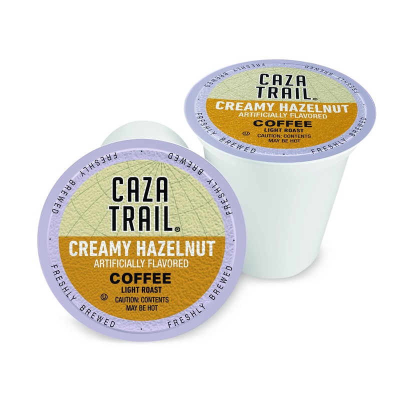 Caza Trail Coffee Pods, Creamy Hazelnut, Single Serve 100 Count